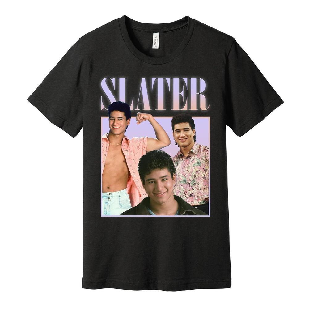AC Slater Mario Lopez Saved By The Bell Oversized Graphic T Shirt